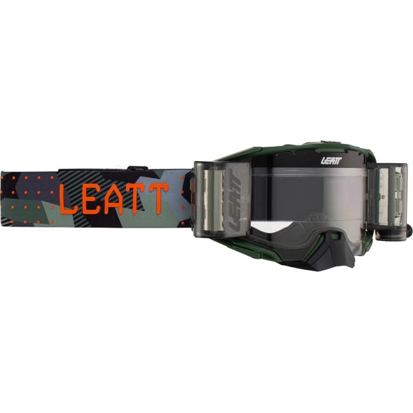 leatt velocity 6.5 camo roll-off occhiali da motocross nero verde unica taglia