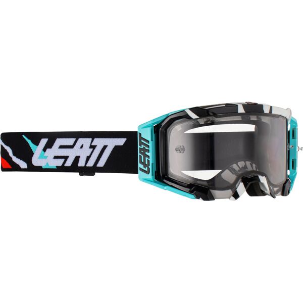 leatt velocity 5.5 acid tiger occhiali da motocross trasparente unica taglia