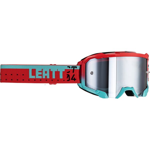 leatt velocity 4.5 iriz ct occhiali da motocross rosso blu unica taglia