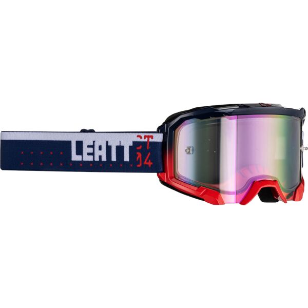 leatt velocity 4.5 iriz ct occhiali da motocross rosa blu unica taglia