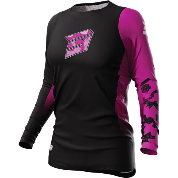 shot contact shelly 2.0 maglia motocross donna nero rosa xl