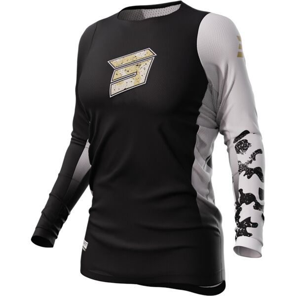 shot contact shelly 2.0 maglia motocross donna nero bianco s