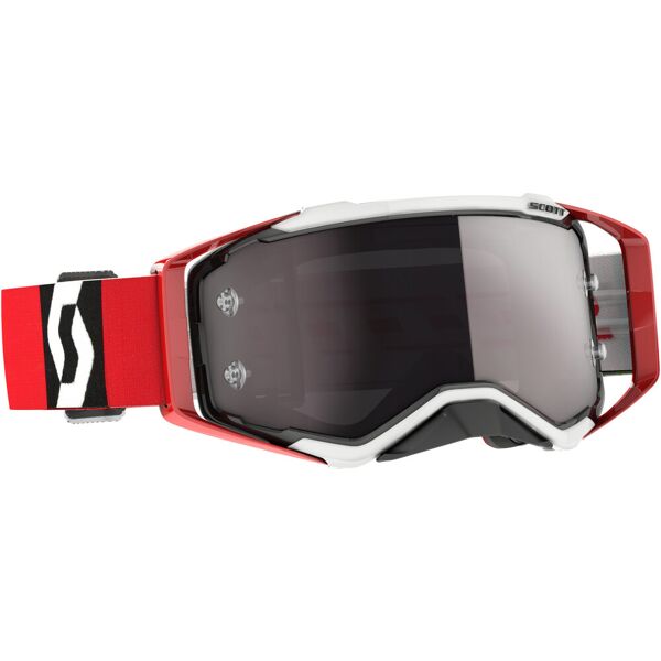scott prospect chrome 2023 occhiali da motocross nero rosso unica taglia