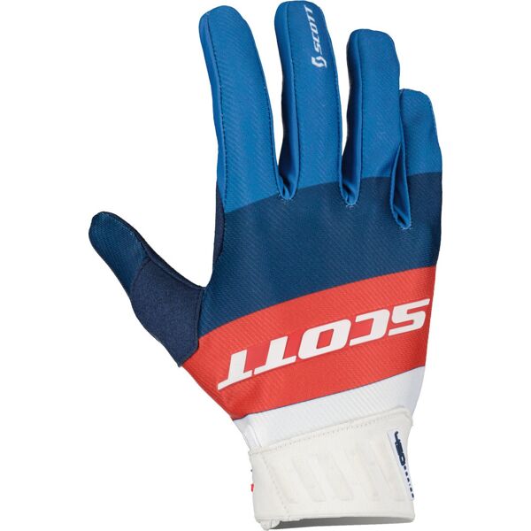 scott 450 angled 2023 guanti motocross rosso blu m