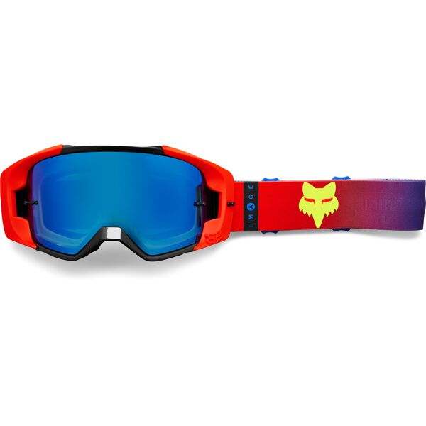 fox vue dkay mirrored occhiali da motocross blu unica taglia