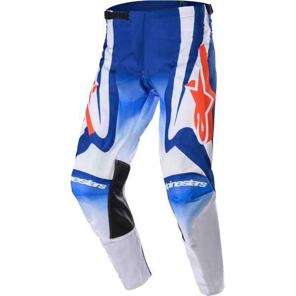 alpinestars racer semi pantaloni motocross blu arancione 30