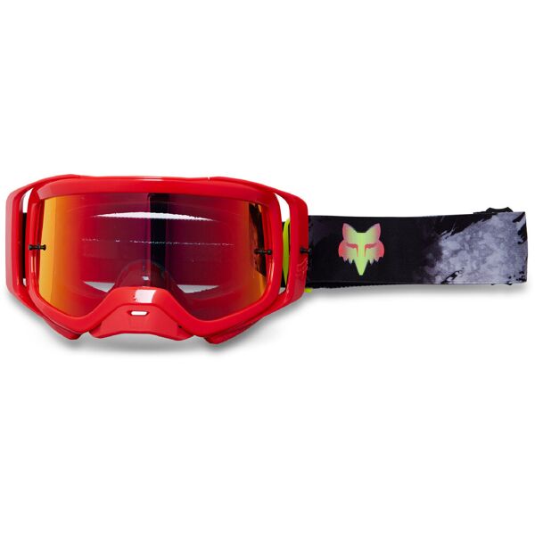 fox airspace dkay mirrored occhiali da motocross rosso unica taglia