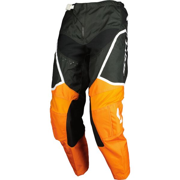 scott 350 track evo 2023 pantaloni motocross nero arancione 34