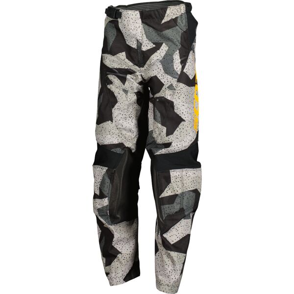 scott 350 camo evo 2023 pantaloni motocross per bambini nero giallo m