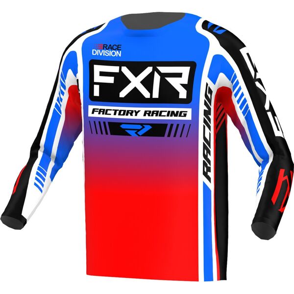 fxr clutch pro 2023 maglia motocross nero rosso blu 3xl