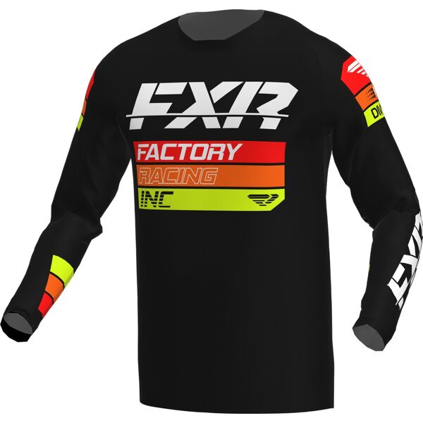 fxr clutch 2023 maglia motocross nero rosso giallo 3xl