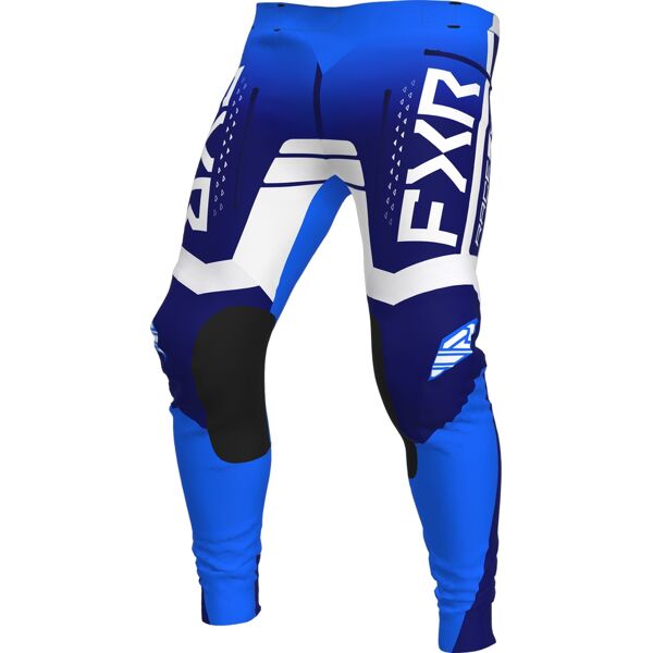 fxr contender off-road pantaloni motocross bianco blu 34