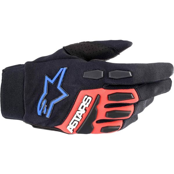 alpinestars full bore xt guanti da motocross nero rosso blu m