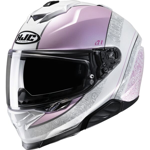 hjc i71 sera casco da donna bianco rosa l