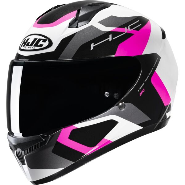 hjc c10 tins casco nero bianco rosa m