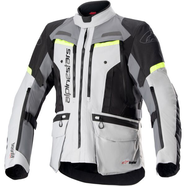 alpinestars bogota pro drystar® impermeabile moto tessile giacca grigio l