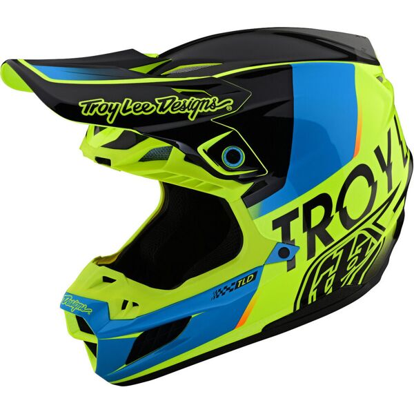 lee se5 composite qualifier casco motocross blu giallo xs