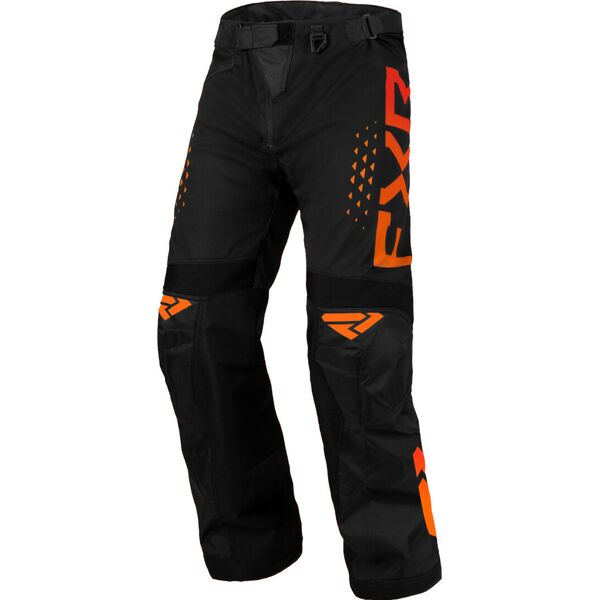 fxr cold cross rr pantaloni da motocross impermeabili nero arancione 3xs