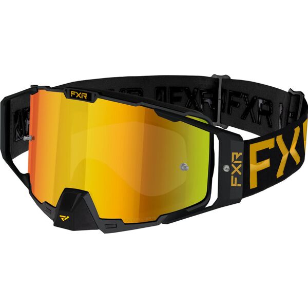 fxr pilot le 2023 occhiali da motocross nero arancione unica taglia