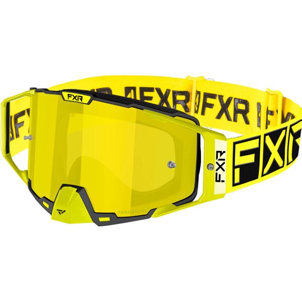 fxr pilot 2023 occhiali da motocross nero giallo unica taglia