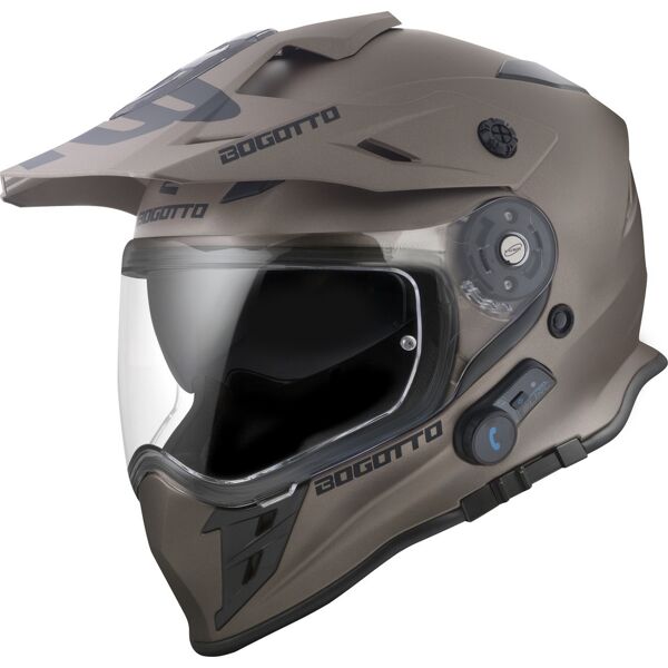 bogotto h331 bt bluetooth casco enduro marrone l