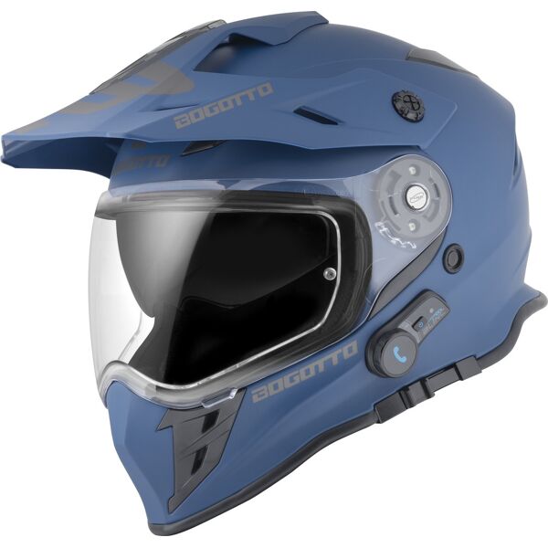 bogotto h331 bt bluetooth casco enduro blu xl
