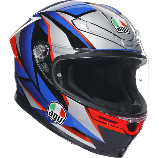 agv k-6 s slashcut casco nero rosso blu 2xl