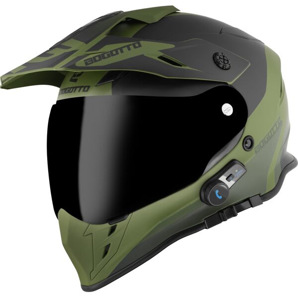 bogotto h331 bt tour evo bluetooth casco enduro nero verde xl