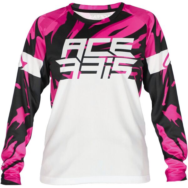 acerbis mx j-kid 4 maglia motocross bambini bianco porpora m