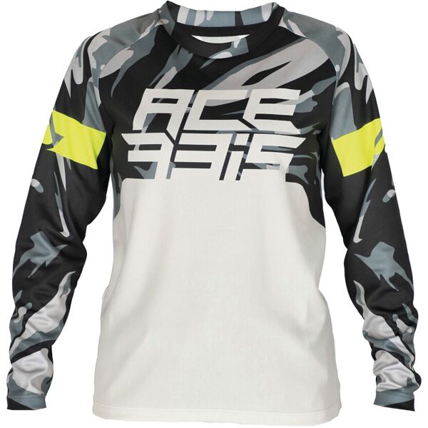 acerbis mx j-kid 4 maglia motocross bambini nero grigio m