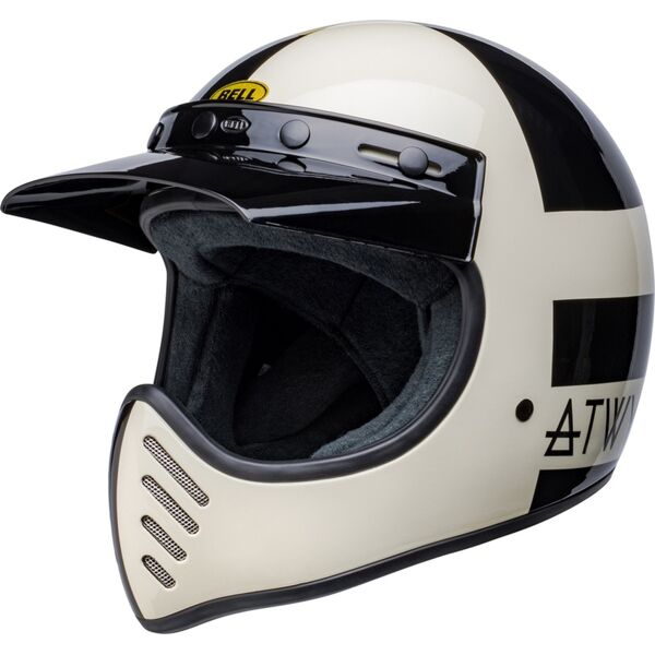 bell moto-3 atwyld orbit casco motocross nero bianco oro xs