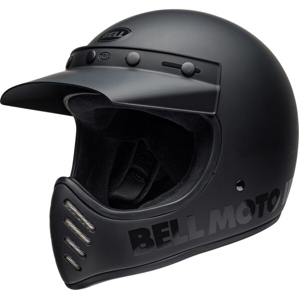 bell moto-3 classic casco motocross nero s