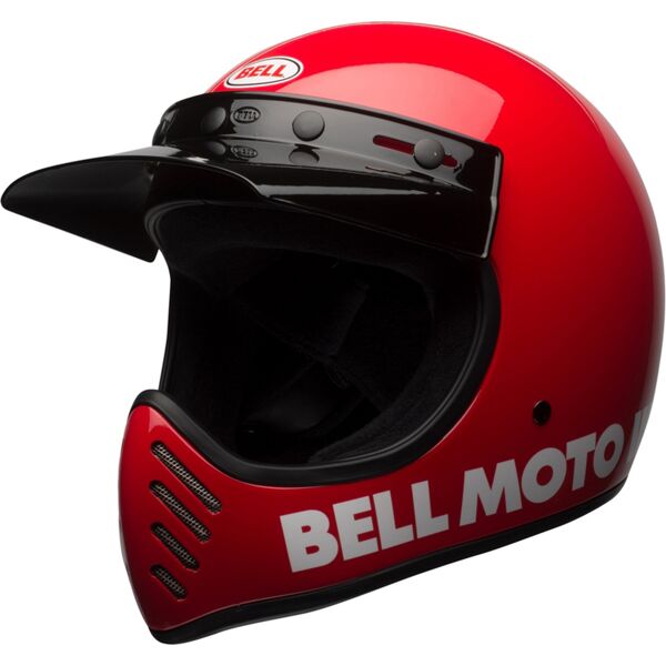 bell moto-3 classic casco motocross rosso m