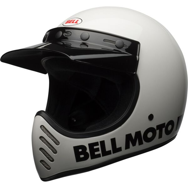 bell moto-3 classic casco motocross bianco xl