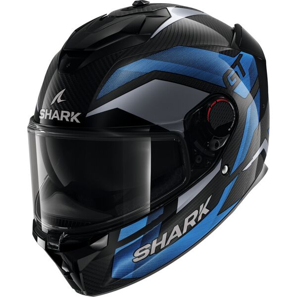 shark spartan gt pro ritmo carbon casco nero grigio blu xl