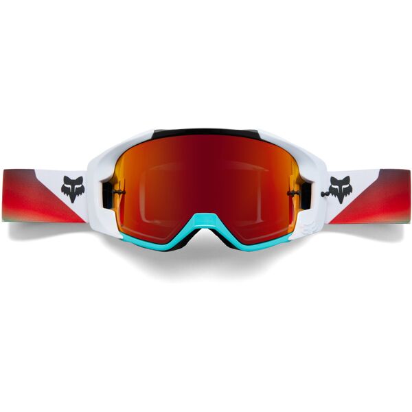 fox vue syz spark occhiali da motocross nero bianco unica taglia