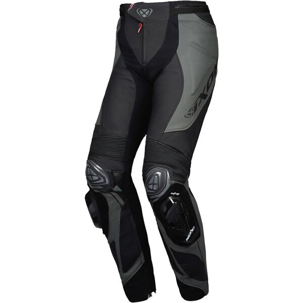 ixon vortex 3 pantaloni in pelle da moto nero grigio m