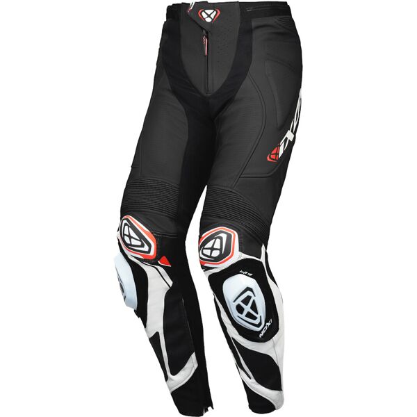 ixon vortex 3 pantaloni in pelle da moto nero bianco m