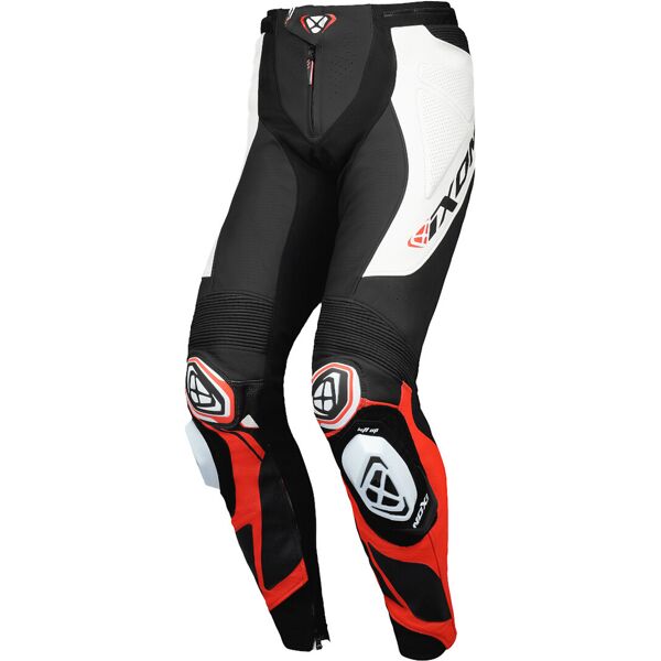 ixon vortex 3 pantaloni in pelle da moto nero bianco rosso xl