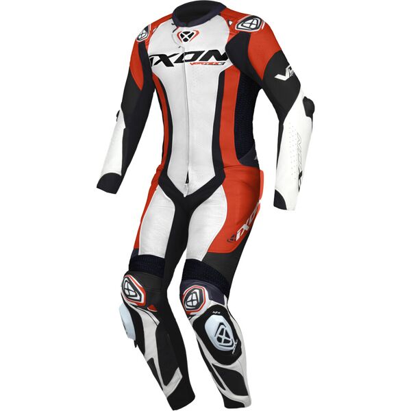 ixon vortex 3 tuta in pelle da moto 1 pezzo nero bianco rosso m