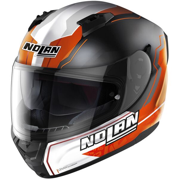 nolan n60-6 gemini replica a. rins casco nero arancione m