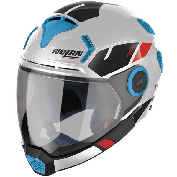 nolan n30-4 vp blazer casco nero bianco blu m