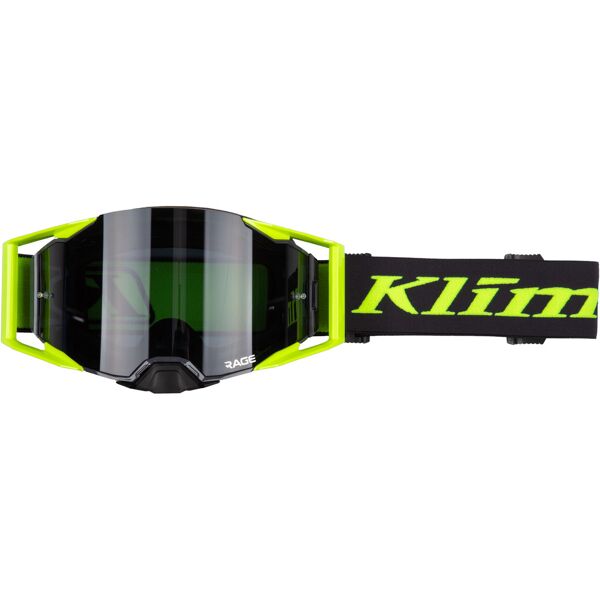 klim rage occhiali da motocross grigio giallo unica taglia