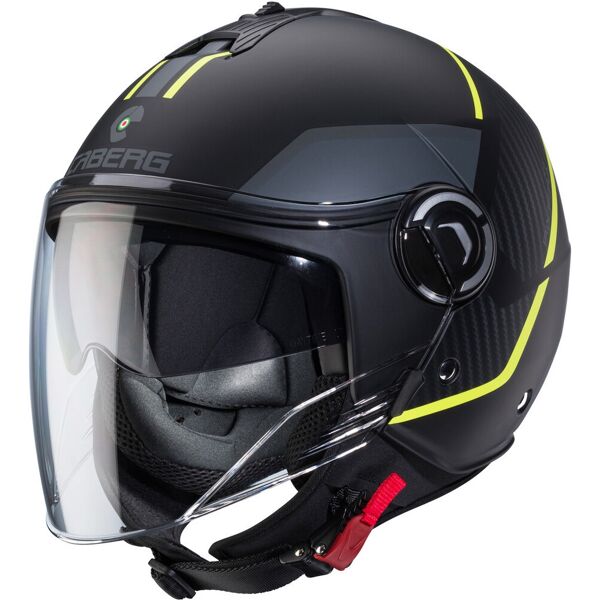 caberg riviera v4 x geo casco jet nero giallo 2xl