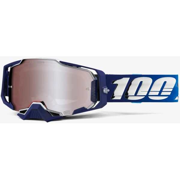 100% armega hiper novel occhiali da motocross blu