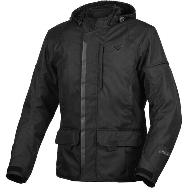 macna mondo giacca tessile moto impermeabile nero 2xl