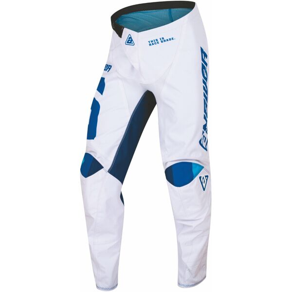 answer racing answer syncron cc pantaloni motocross bianco blu 28