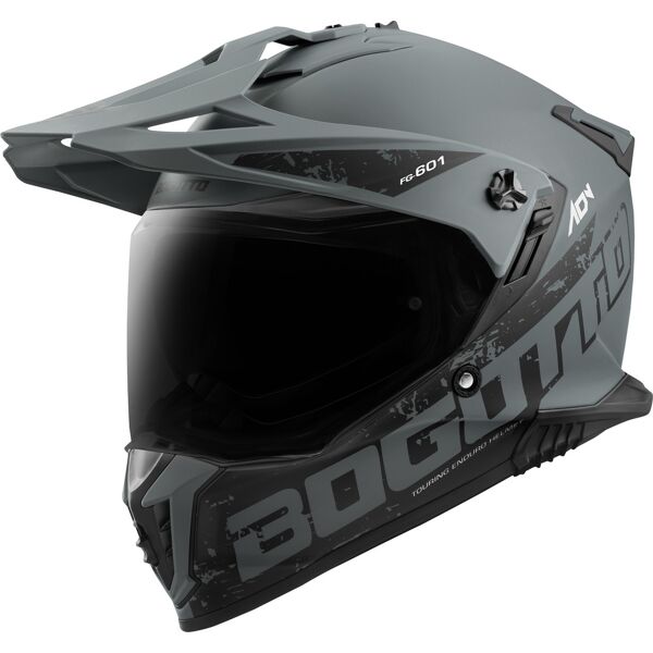 bogotto fg-601 casco da enduro in fibra di vetro nero grigio 3xl