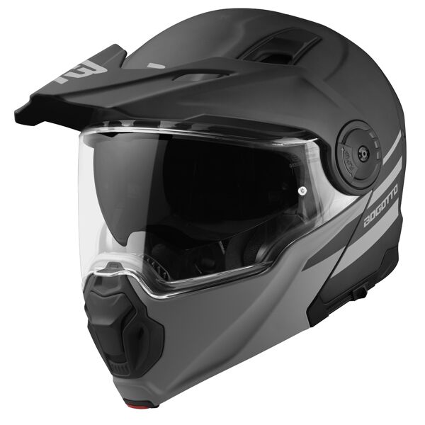 bogotto fg-102 casco enduro / apribile in fibra di vetro nero xl