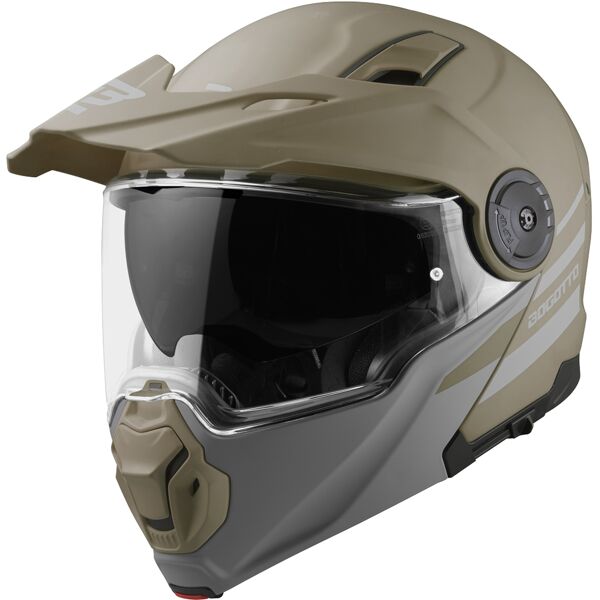 bogotto fg-102 casco enduro / apribile in fibra di vetro marrone s